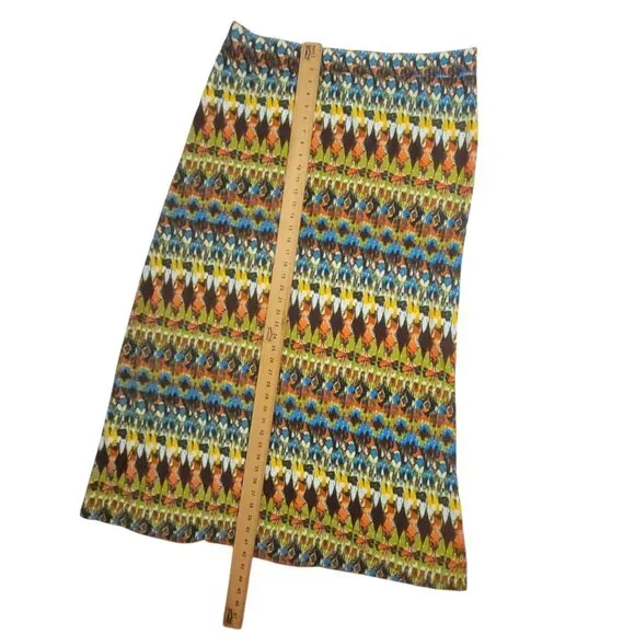 Ariat XXL Womens Multicolor Geometric Knit Maxi Skirt Southwest Boho Cowgirl 95% - Picture 5 of 7